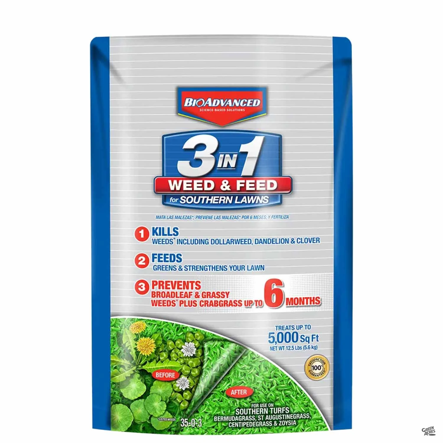 BioAdvanced® 3-in-1 Weed & Feed For Southern Lawns 1 BioAdvanced® 3-in-1 Weed & Feed For Southern Lawns