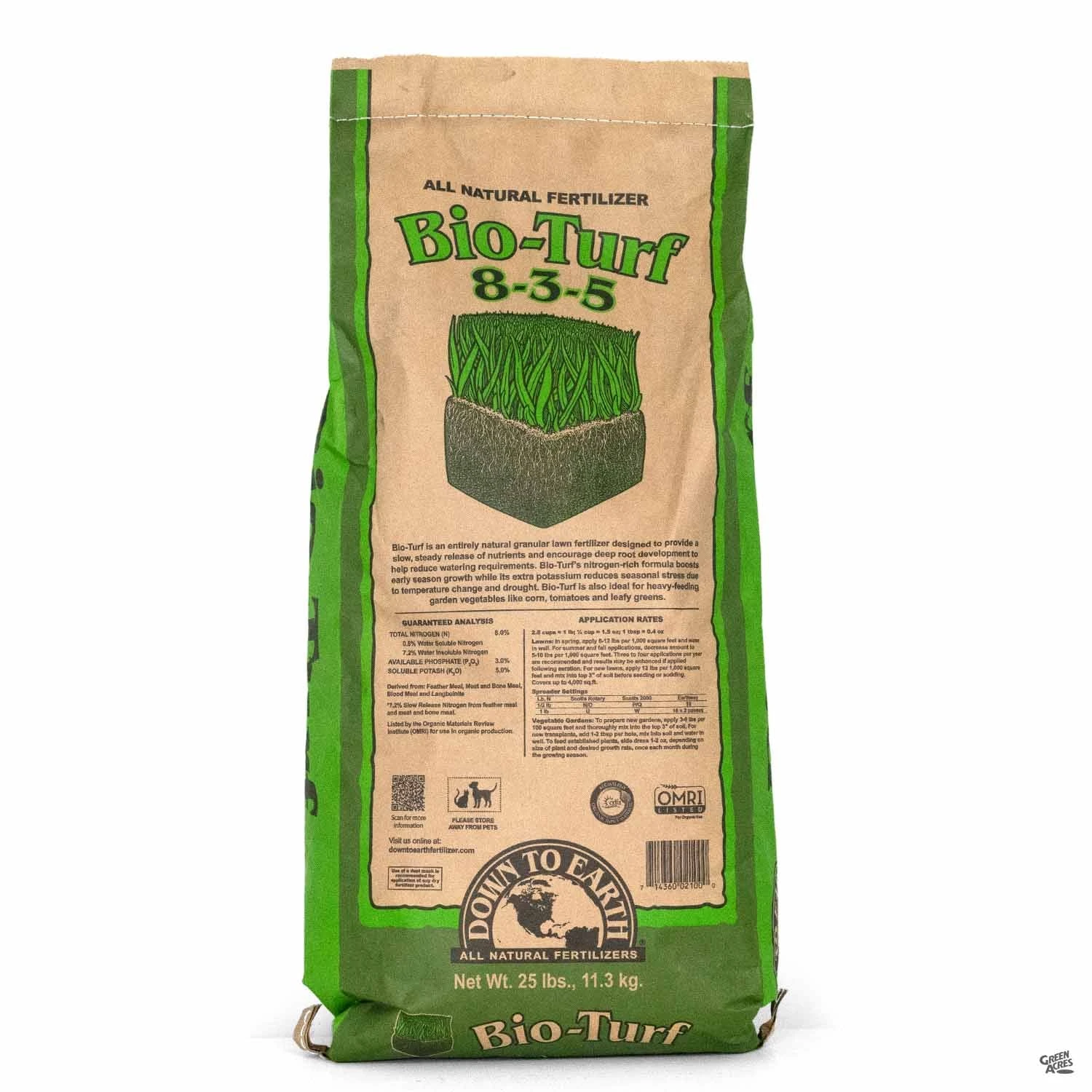 Down To Earth Bio-Turf 8-3-5 1 Down To Earth Bio-Turf 8-3-5