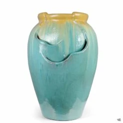 Tea Garden Fountain -Fresh Tree Shop Pottery PacHome TeaGardenFountain GreenAndAntiqueWhite