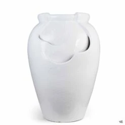 Tea Garden Fountain -Fresh Tree Shop Pottery PacHome TeaGardenFountain White